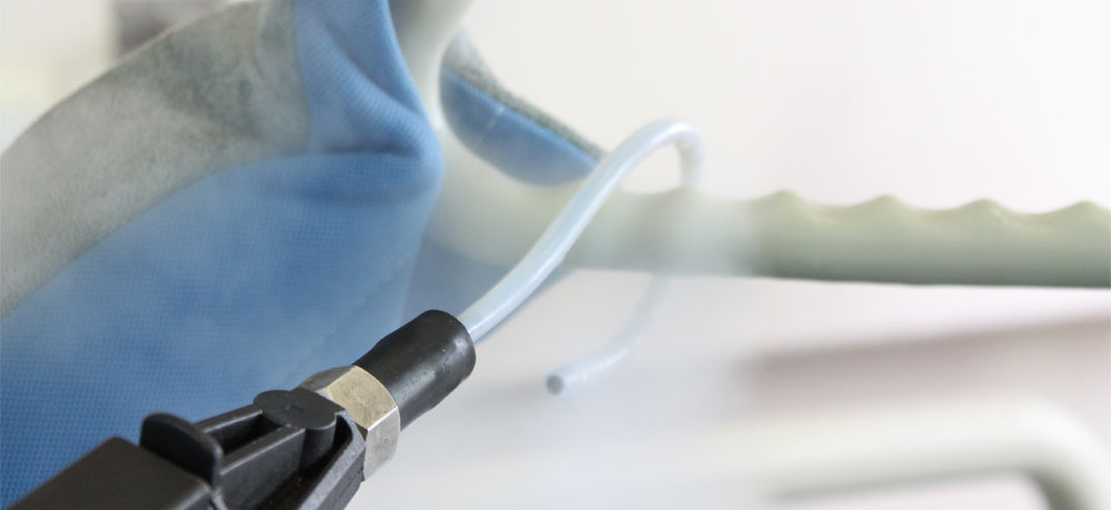 Cleaning hospital bed equipment