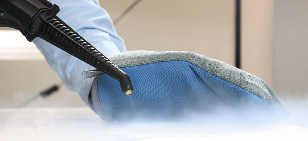 Cleaning hospital table in touch point